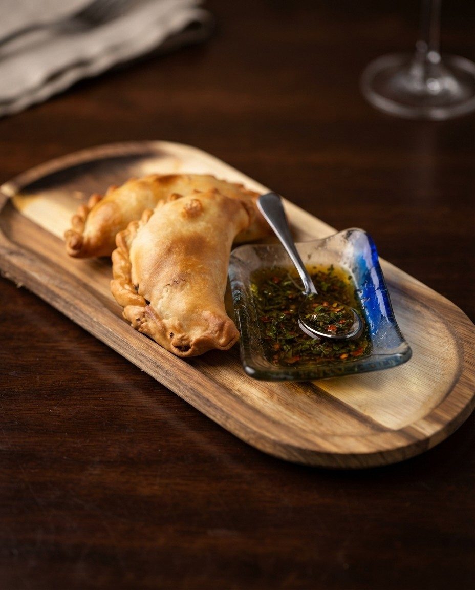 Empanadas argentinas con chimichurri